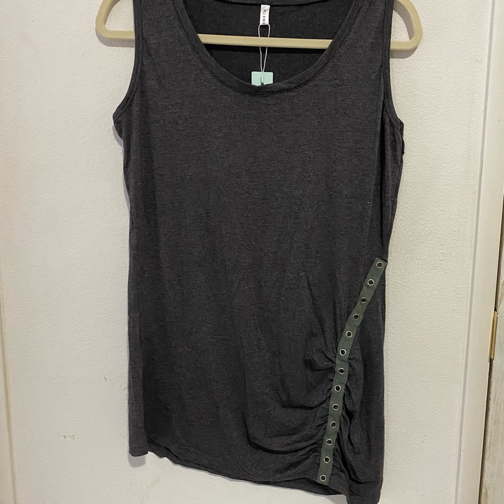 BRAND NEW Grey Tank Top with Design